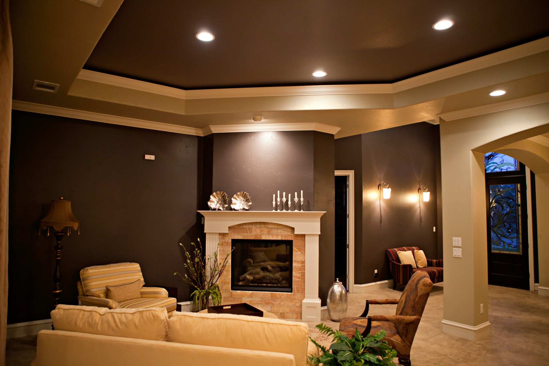 fireplace area in the living room