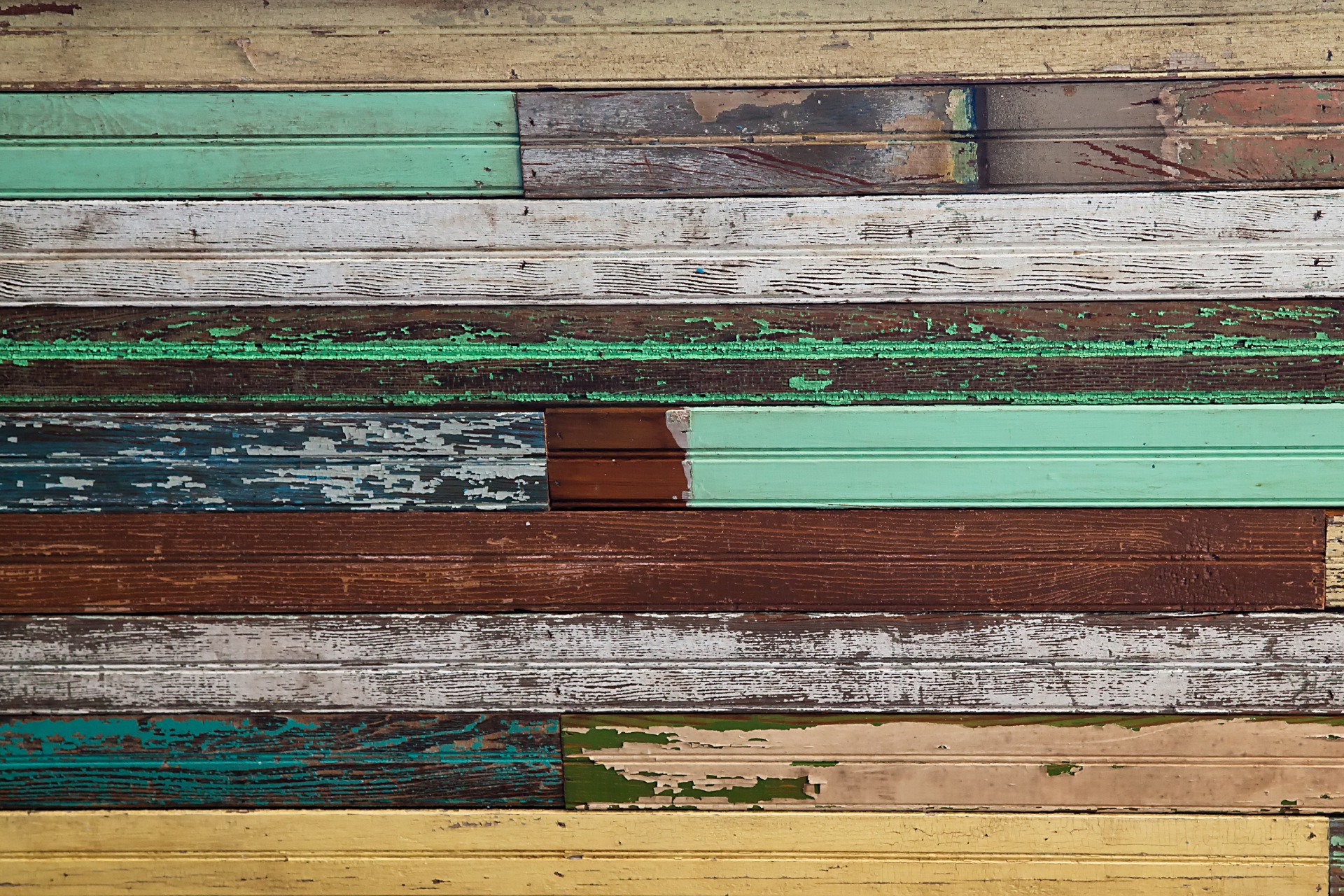 wood with different paint colors