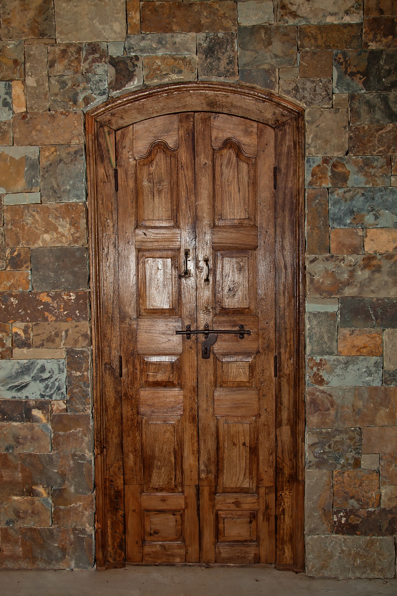Brown wooden door