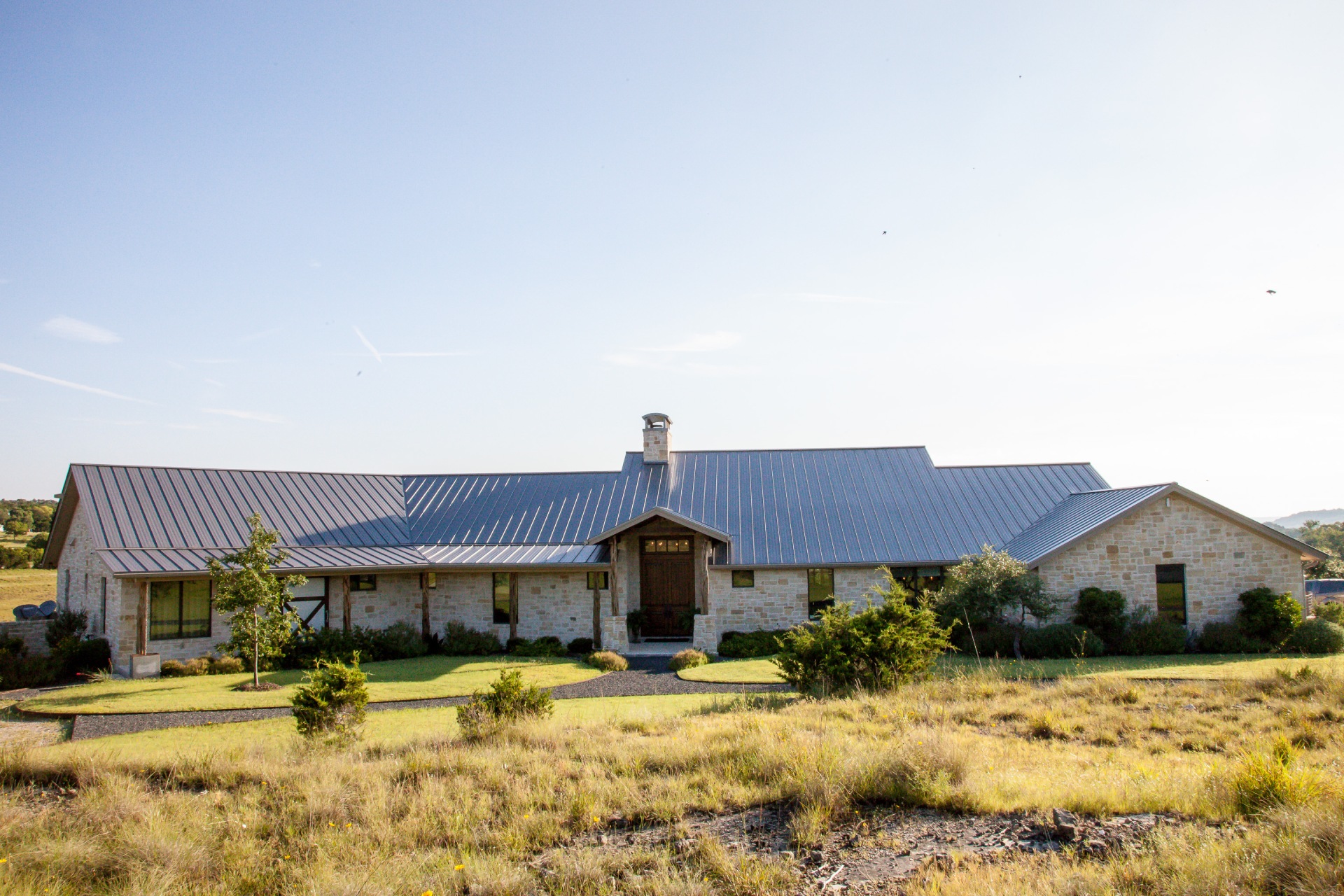 panoramic view of a farm home